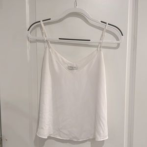 Babaton white sleeveless blouse size small